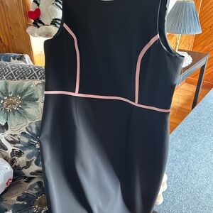 Black Label Black Dress with Pink Trim